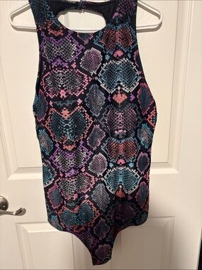 torrid Black Multi Snake-Print One-Piece Swimsuit